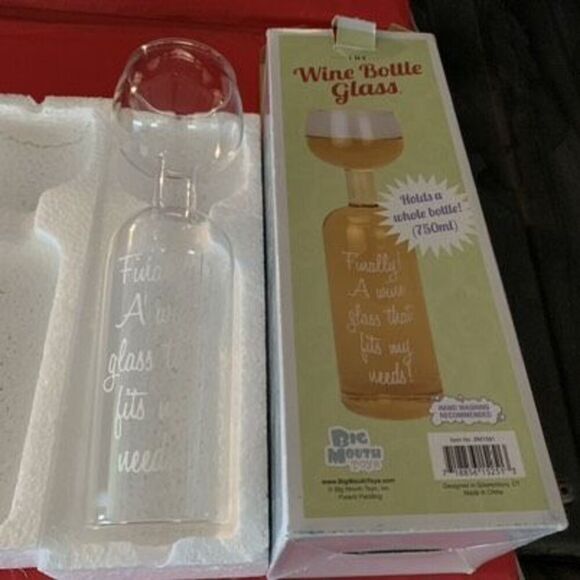 Big Mouth Toys Wine Bottle Glass *New* - Picture 2 of 11